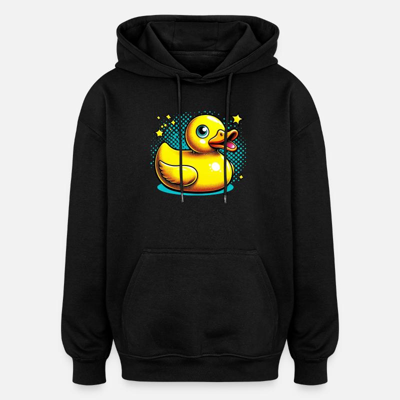 Duckling Duck Duck - Oversized Unisex Hoodie - black