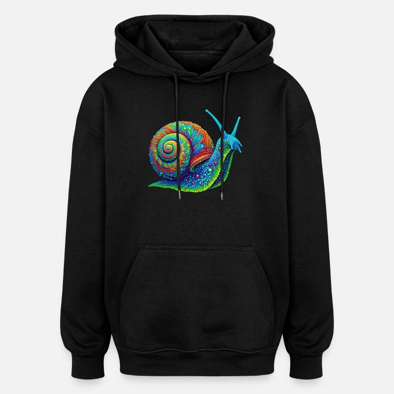 Snail - Oversized Unisex Hoodie - black