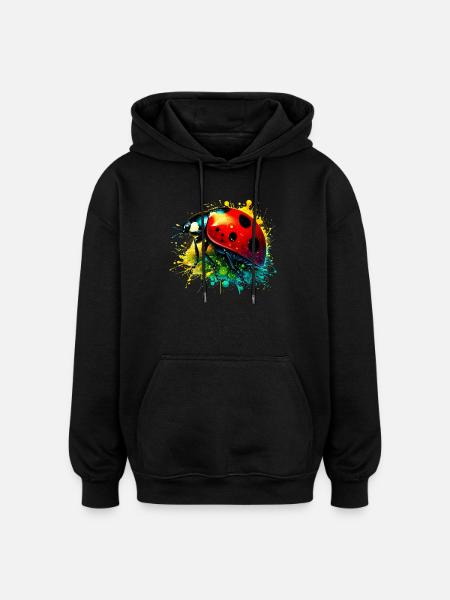 Ladybird - Oversized Unisex Hoodie - black