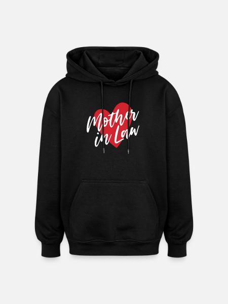 belle-mère - Sweat à capuche oversize unisexe - noir