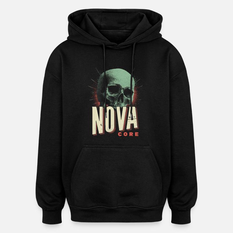 Nova Core Schädel - Oversized Unisex Hoodie - Schwarz