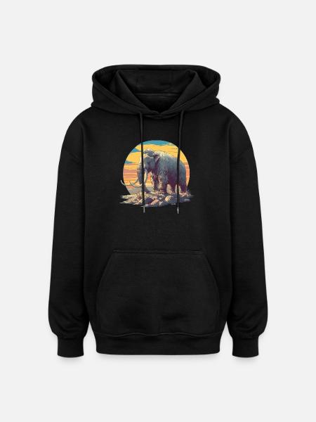 Mammoths Mammoth - Oversized Unisex Hoodie - black