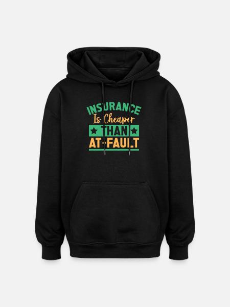 Agent d’assurance moins cher que responsable - Sweat à capuche oversize unisexe - noir