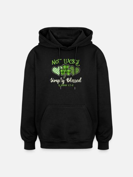 Pas chanceux à la Saint-Patrick irlandaise - Sweat à capuche oversize unisexe - noir