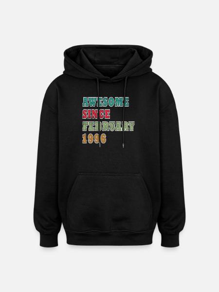 February 1996 Birthday Legend - Oversized Unisex Hoodie - black