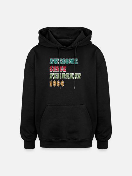 Février 1966 - Février 1966 Don - Sweat à capuche oversize unisexe - noir