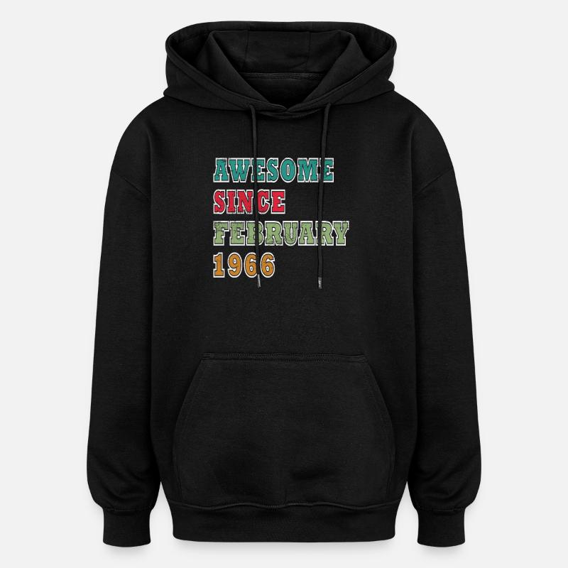Février 1966 - Février 1966 Don - Sweat à capuche oversize unisexe - noir