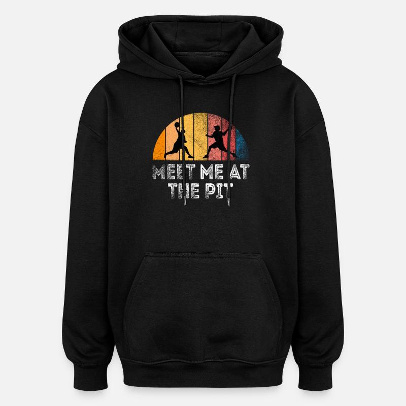 Triff mich in der Grube - Oversized Unisex Hoodie - Schwarz