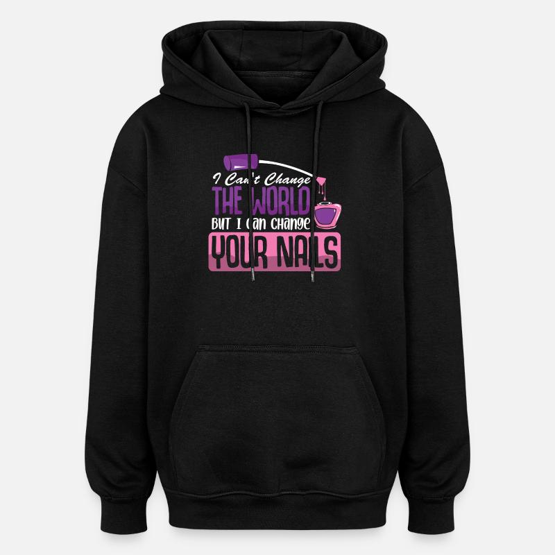 Nageldesigner Nageldesignerin Kosmetik Nagelstudio - Oversized Unisex Hoodie - Schwarz