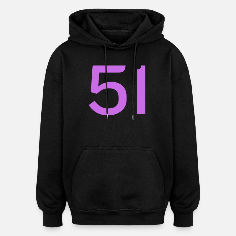 51 - Sweat à capuche oversize unisexe - noir
