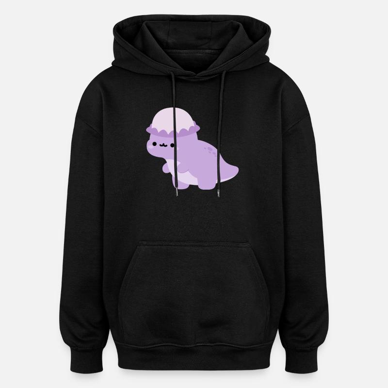 Pachycéphalosaures Dolly - Sweat à capuche oversize unisexe - noir