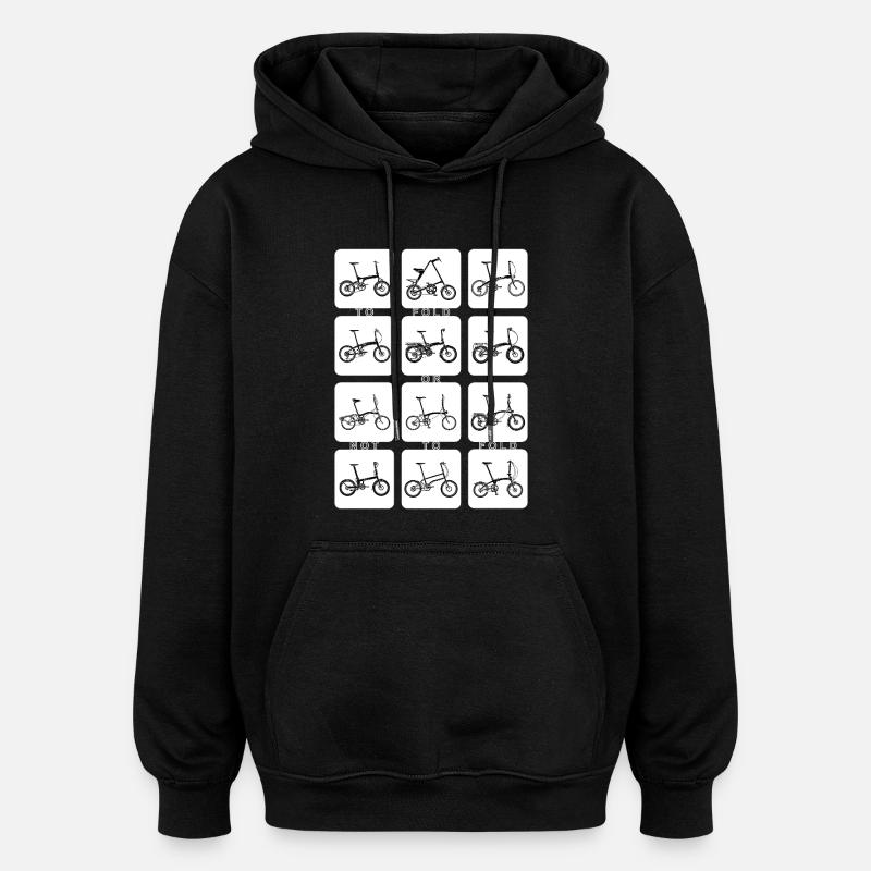 FALTEN ODER NICHT FALTEN (umkehren) - Oversized Unisex Hoodie - Schwarz