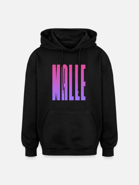 MALLE - Sweat à capuche oversize unisexe - noir