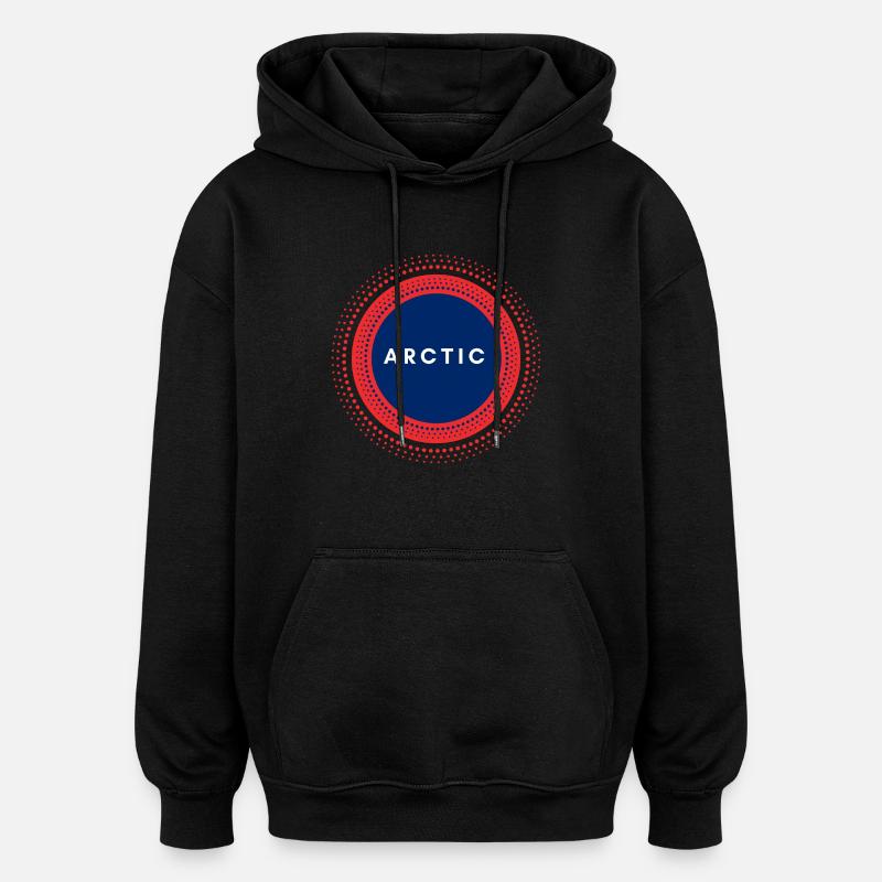 Arctique - Sweat à capuche oversize unisexe - noir