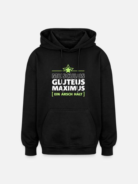 Ein Arsch halt - Oversized Unisex Hoodie - Schwarz