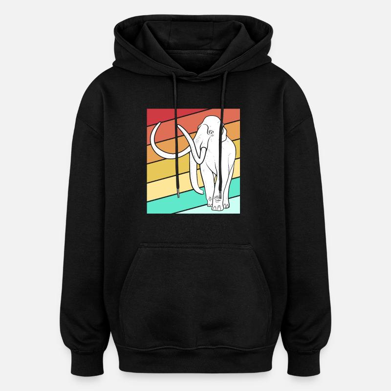 Mammouth - Sweat à capuche oversize unisexe - noir