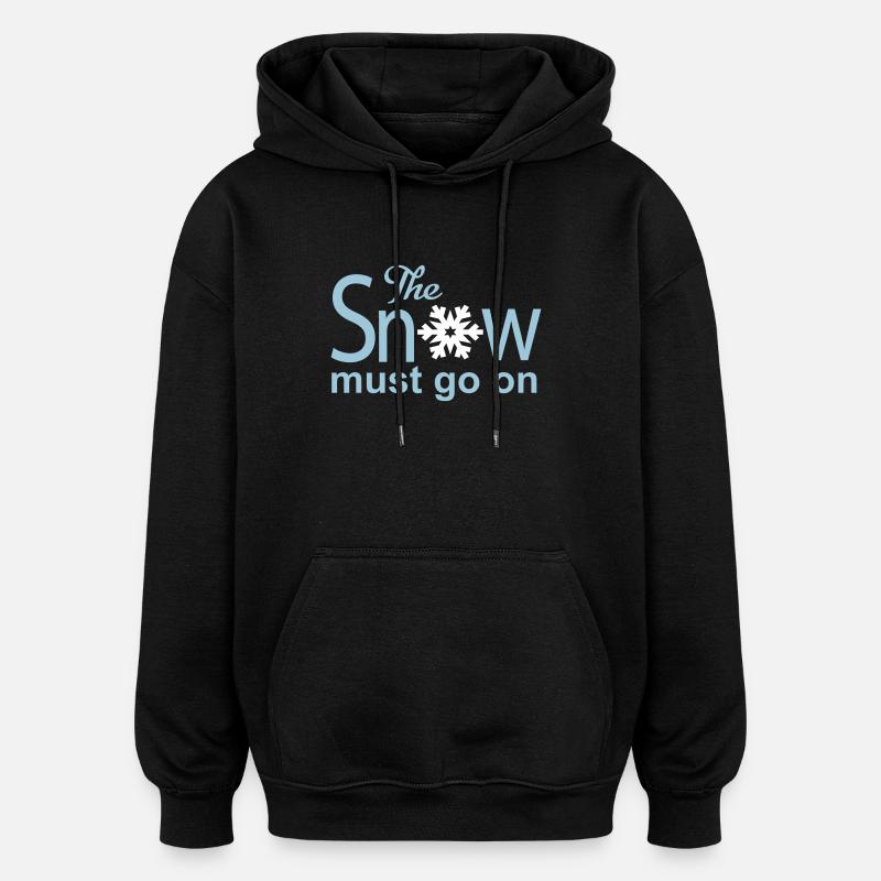 Ski - Oversized Unisex Hoodie - Schwarz