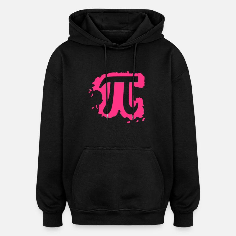 Pi - Sweat à capuche oversize unisexe - noir