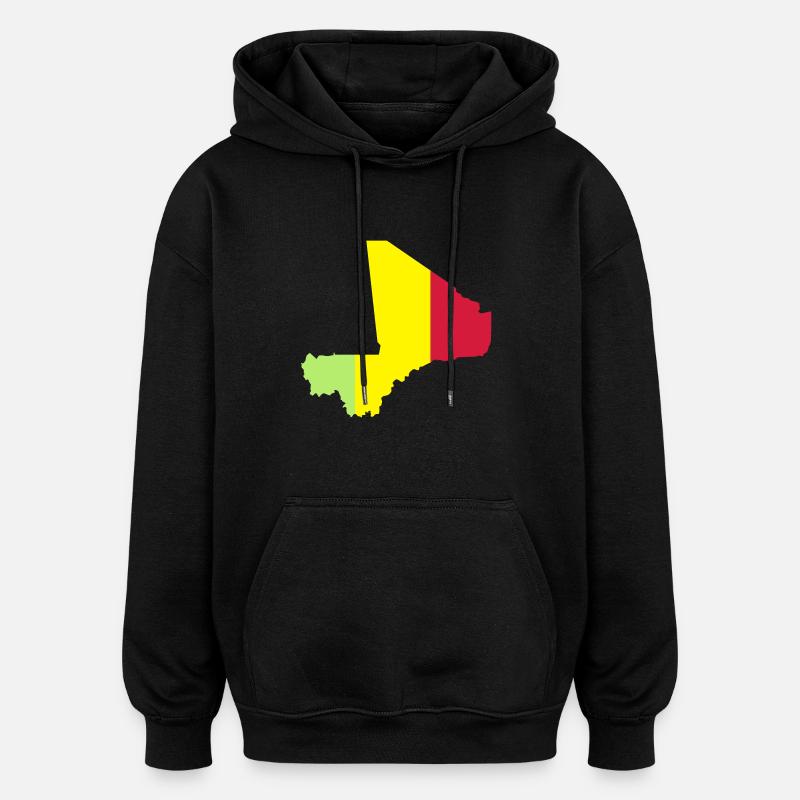 Mali Map - Oversized Unisex Hoodie - black