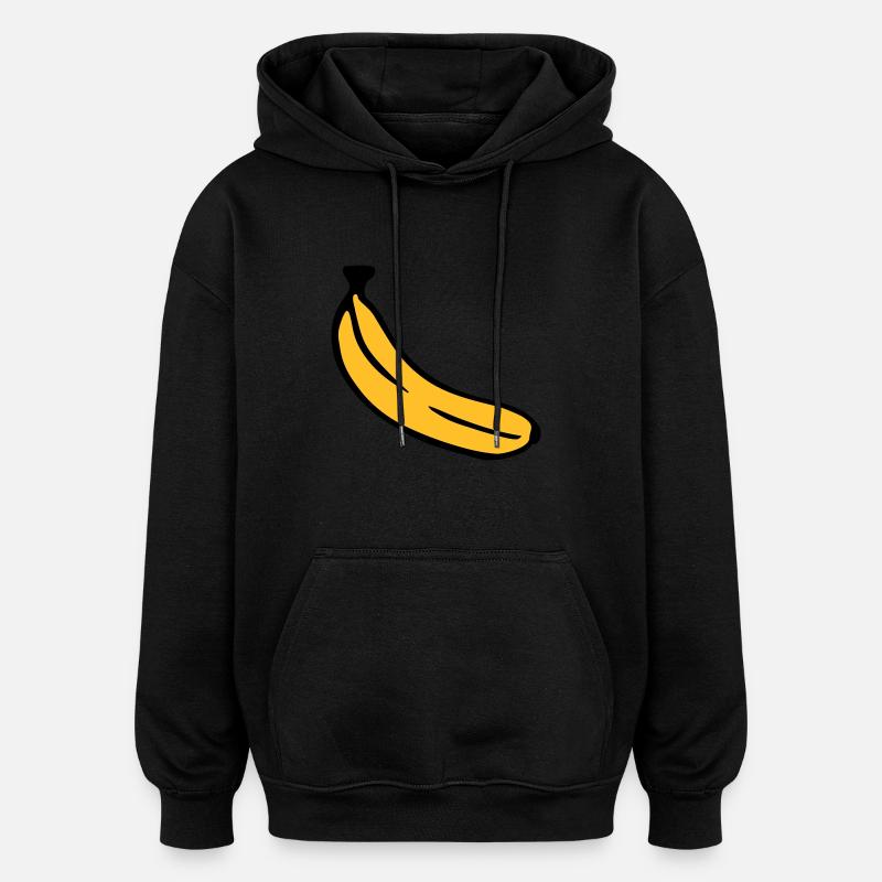 Banane - Sweat à capuche oversize unisexe - noir