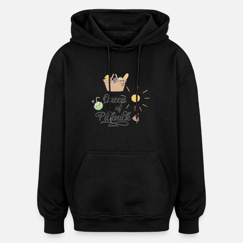 Picknick - Oversized Unisex Hoodie - Schwarz