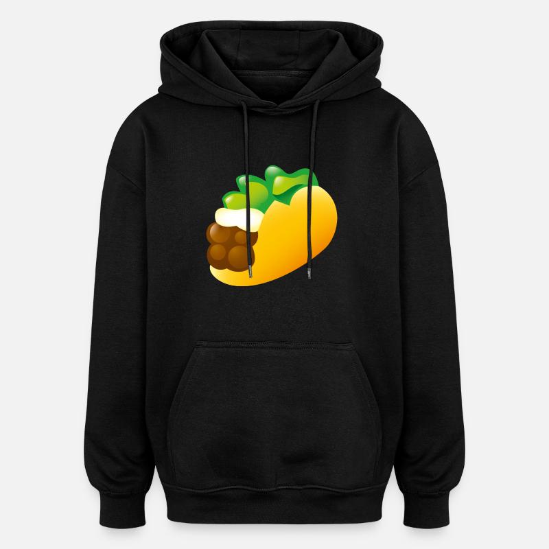 Smiley Tacco - Sweat à capuche oversize unisexe - noir