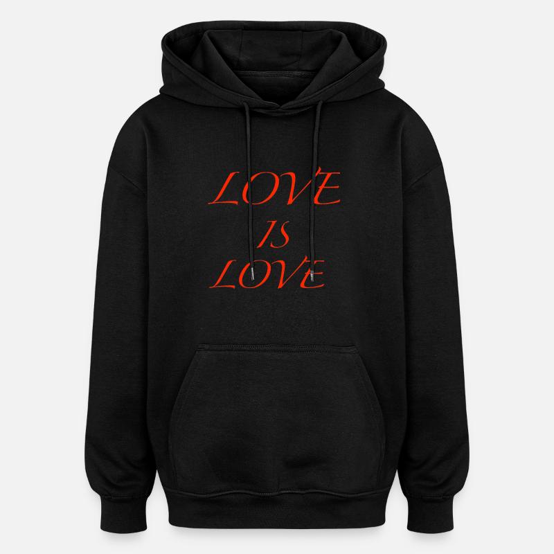 Amour - Sweat à capuche oversize unisexe - noir