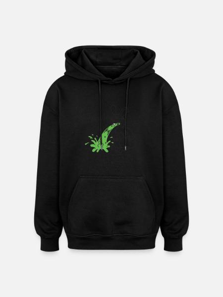 Bunny pukes - Oversized Unisex Hoodie - black