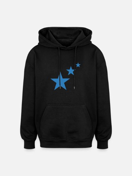 Sterne - Oversized Unisex Hoodie - Schwarz