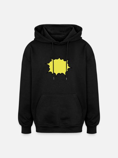 Boom - Oversized Unisex Hoodie - Schwarz