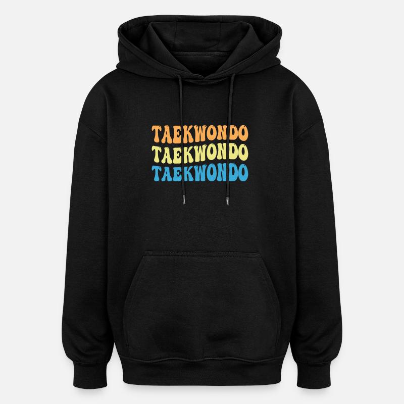 Taekwondo - Sweat à capuche oversize unisexe - noir