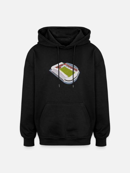 Stadion - Oversized Unisex Hoodie - black