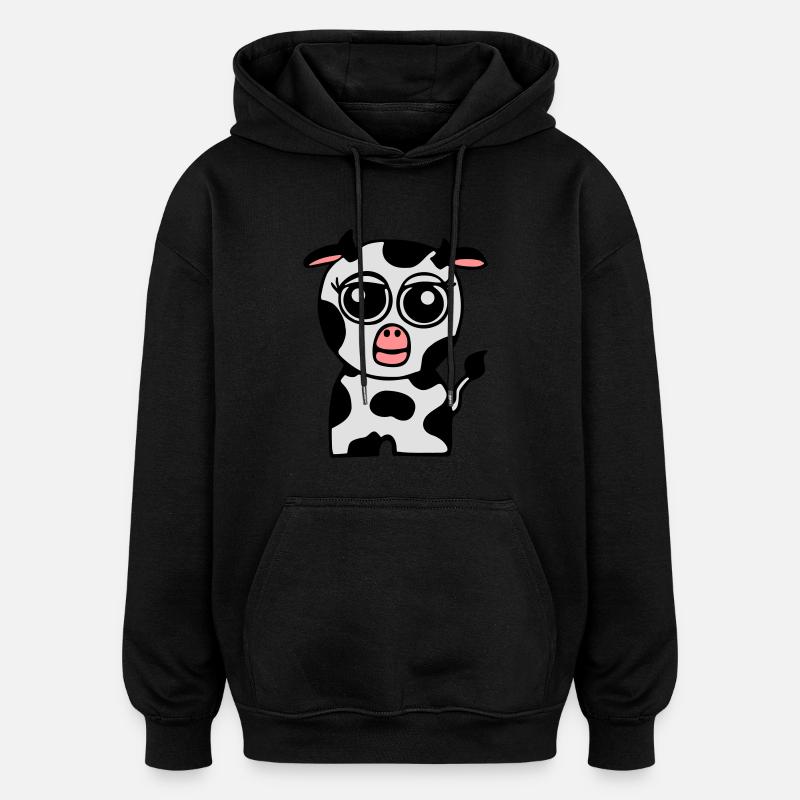 Petite vache - Sweat à capuche oversize unisexe - noir