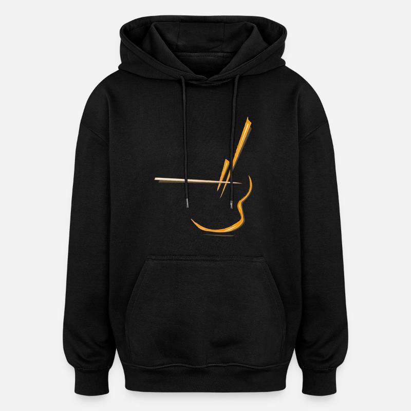 violoncelle - Sweat à capuche oversize unisexe - noir