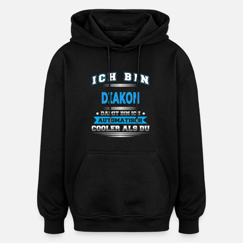 DIAKON - Oversized Unisex Hoodie - Schwarz