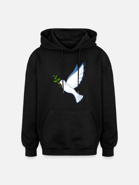 Taube - Oversized Unisex Hoodie - Schwarz