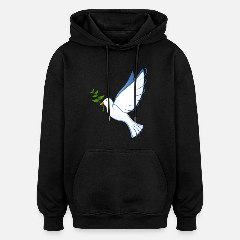 Taube - Oversized Unisex Hoodie - Schwarz