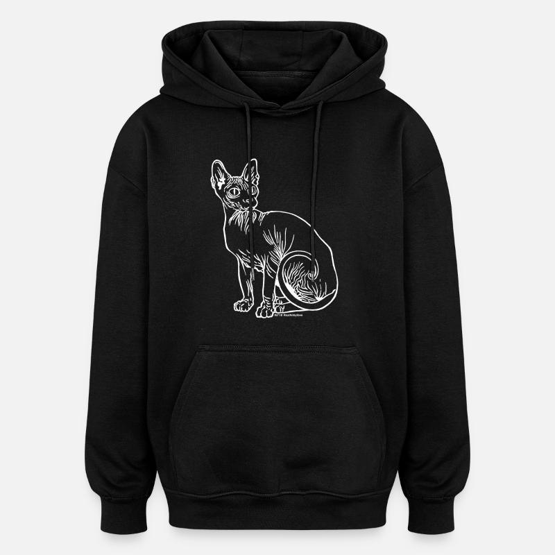 sushibianco - Sweat à capuche oversize unisexe - noir