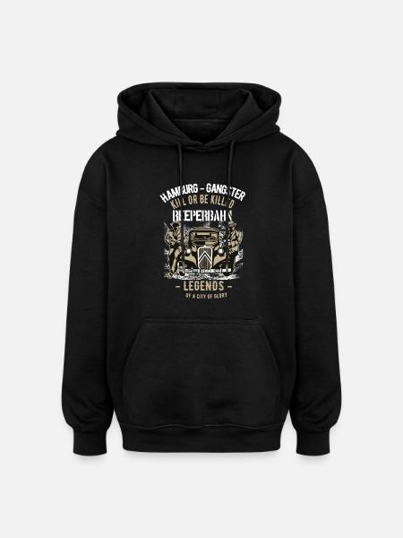 Hamburg Gangster - Oversized Unisex Hoodie - Schwarz