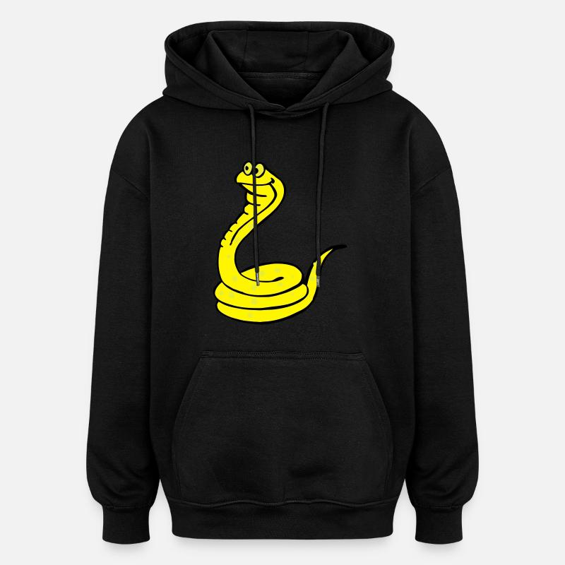 Serpiente - Sweat à capuche oversize unisexe - noir