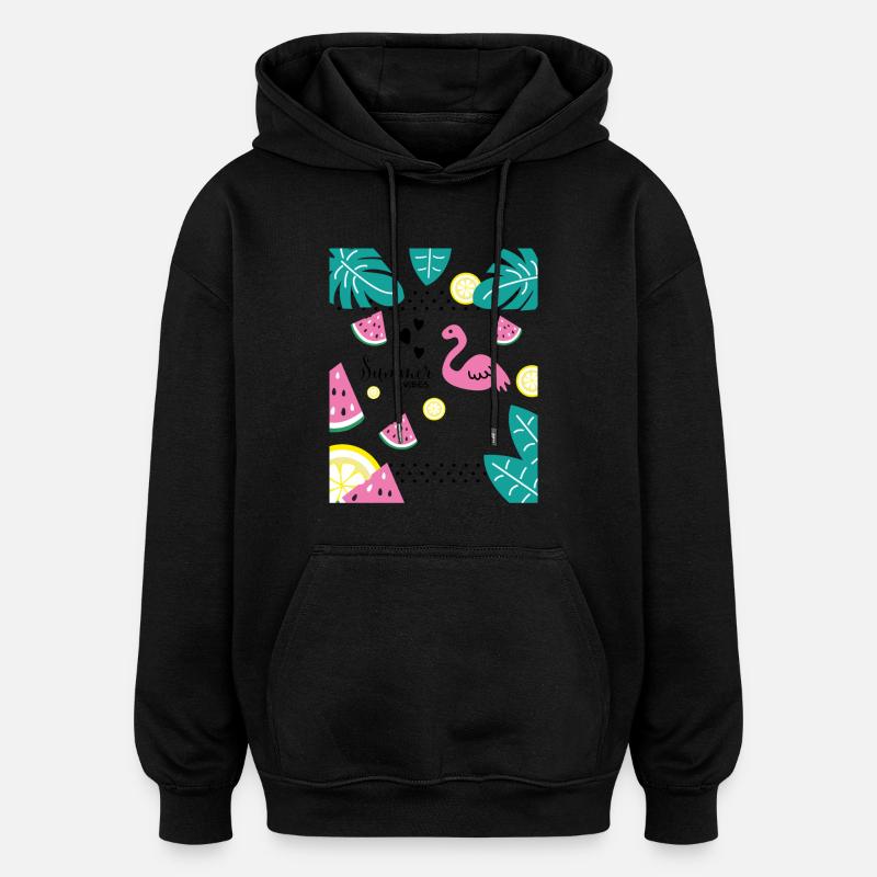 Summer Vibes - Oversized Unisex Hoodie - Schwarz