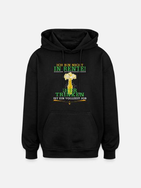 Geschenk Ruhestand - Oversized Unisex Hoodie - Schwarz