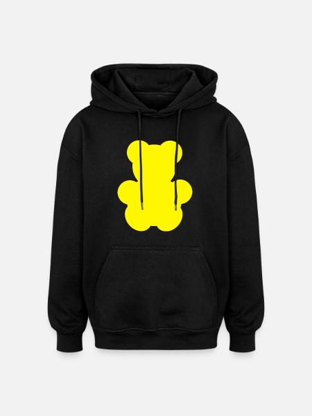 Carl Jaune - Sweat à capuche oversize unisexe - noir