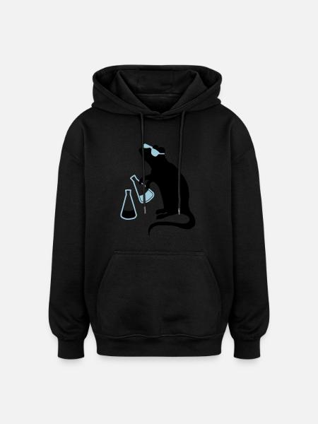 laboratory rat - Oversized Unisex Hoodie - black