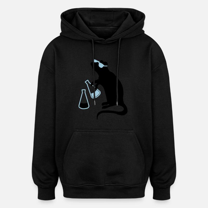 laboratory rat - Oversized Unisex Hoodie - black