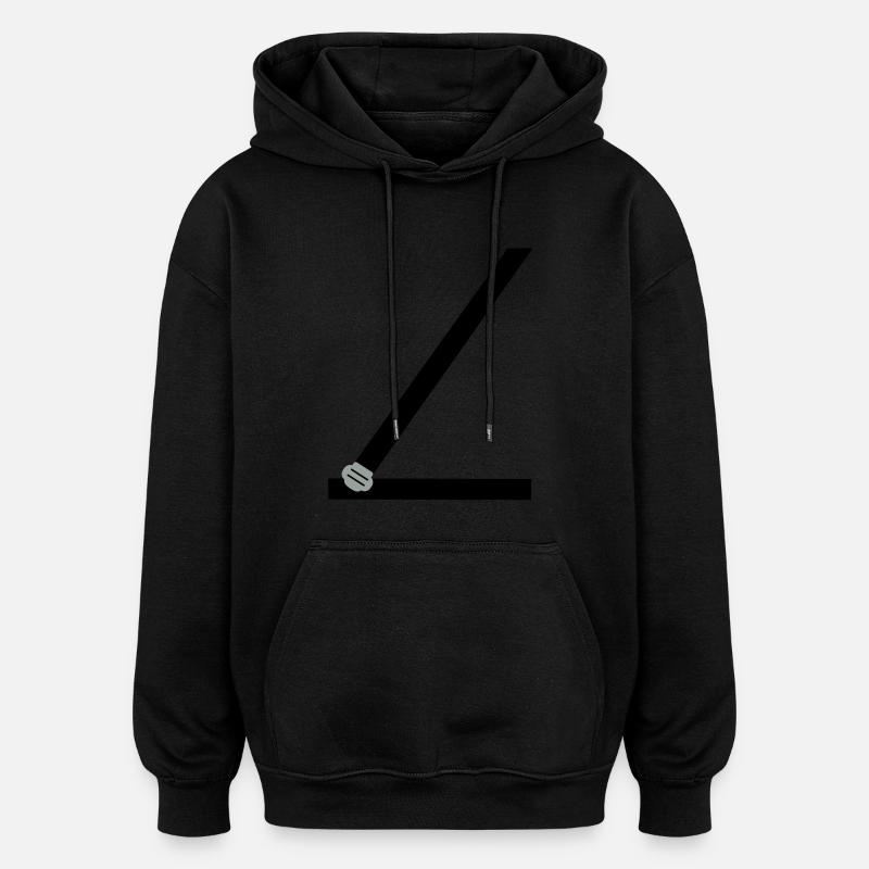 Anschnallgurt - Oversized Unisex Hoodie - Schwarz