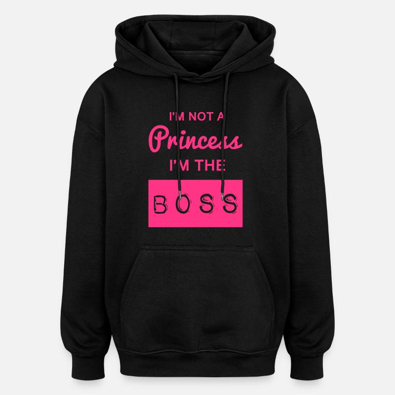 Boss - Oversized Unisex Hoodie - Schwarz