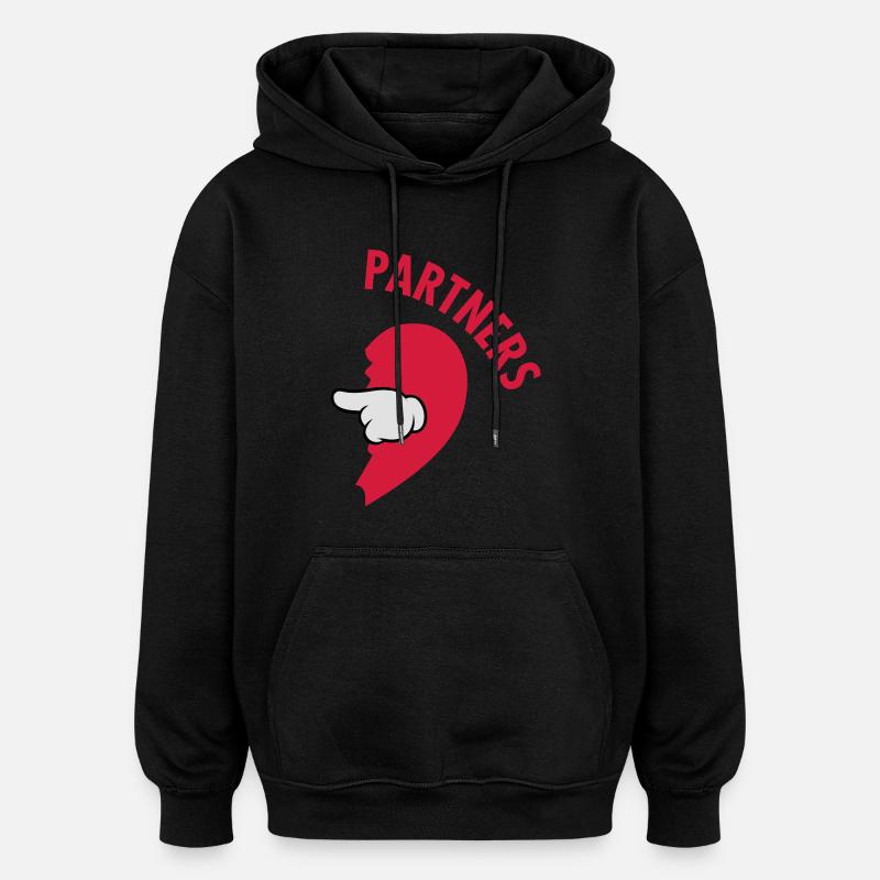 Running Partner (Part 2) - Sweat à capuche oversize unisexe - noir