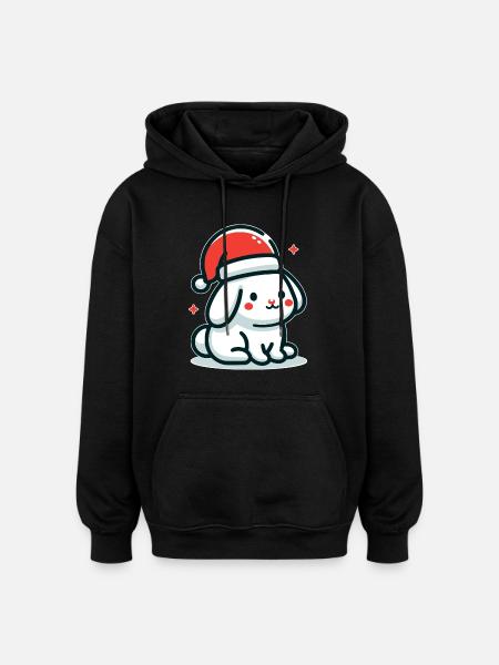 Christmas Dog - Oversized Unisex Hoodie - black