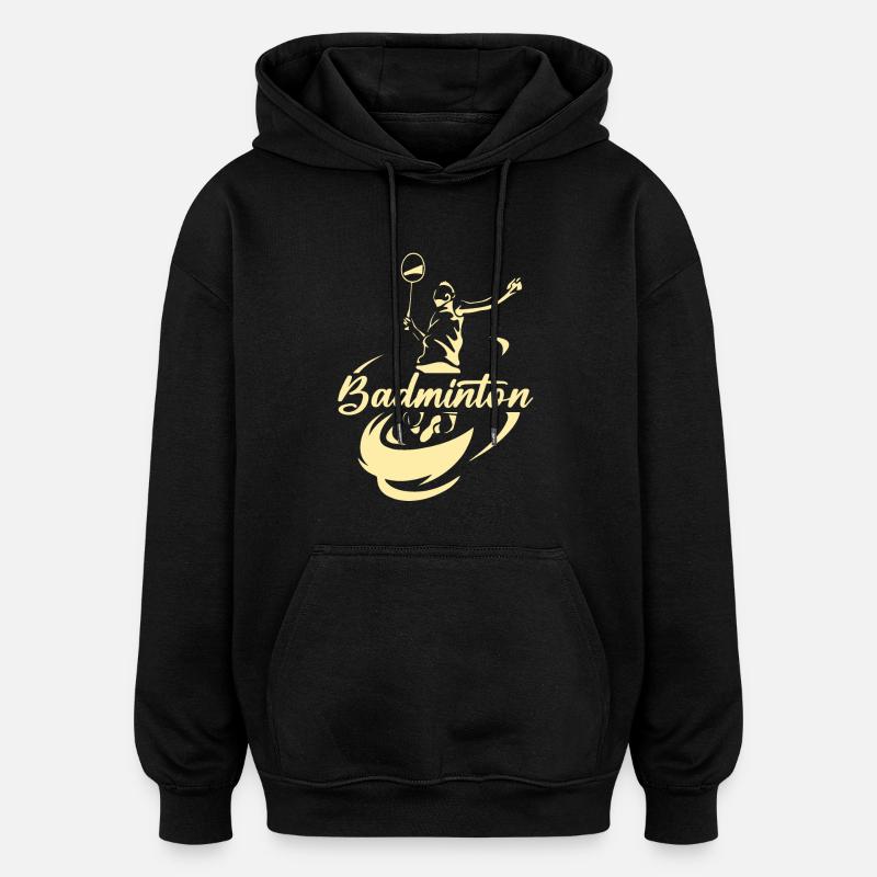 Badminton - Sweat à capuche oversize unisexe - noir